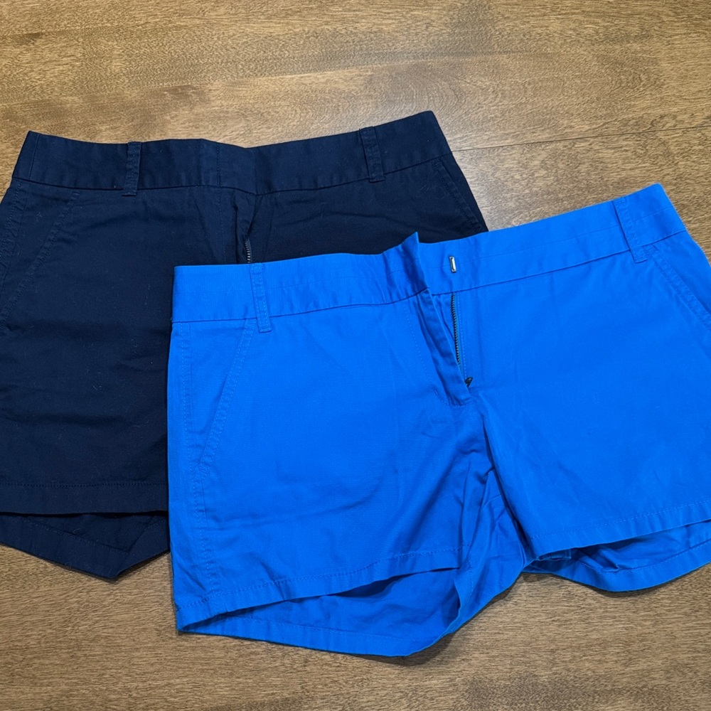 Blue and Black Women's Shorts